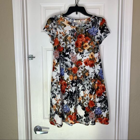Pinc Size Large Colorful Floral Dress - Picture 2 of 8